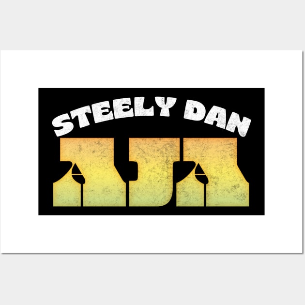 Steely Dan /\/\ Aja Original Retro Typography Design Wall Art by DankFutura